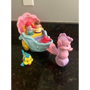 Fisher Price Little People Disney Little Mermaid Ariel's Musical Coach Carriage